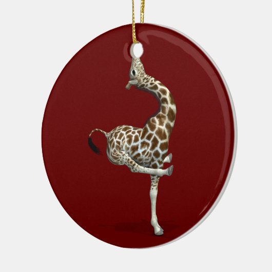 Weird Sportive Giraffe Keramisch Ornament (Links)