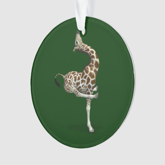 Weird Sportive Giraffe Ornament (voorkant)