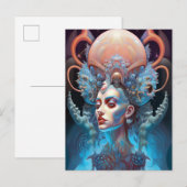 Weird Surreal Alien Woman Art Briefkaart (Voorkant / Achterkant)