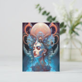 Weird Surreal Alien Woman Art Briefkaart (Staand voorkant)