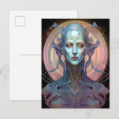 Weird Surreal Alien Woman Art Briefkaart (Voorkant / Achterkant)