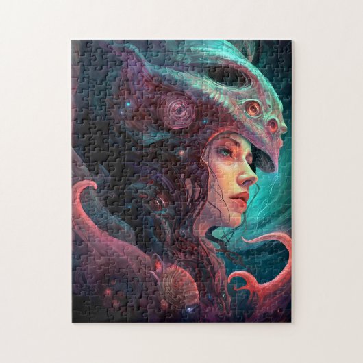 Weird Surreal Alien Woman Art Legpuzzel (Verticaal)