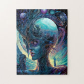 Weird Surreal Alien Woman Art Legpuzzel (Verticaal)