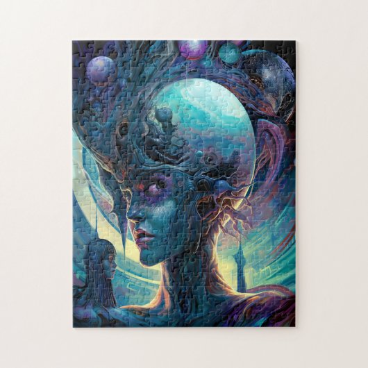 Weird Surreal Alien Woman Art Legpuzzel (Verticaal)