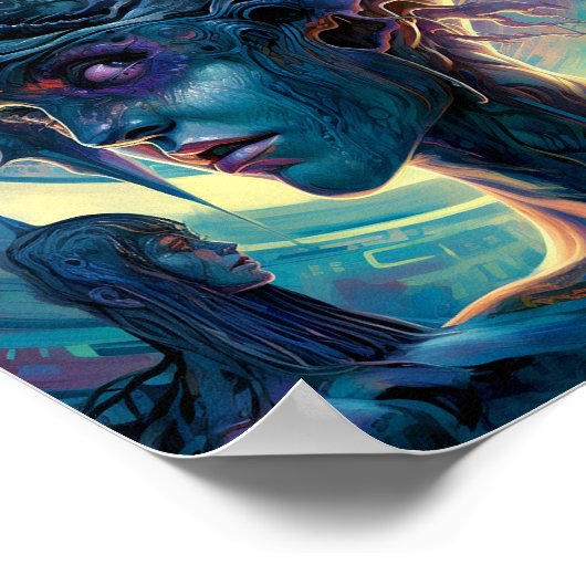 Weird Surreal Alien Woman Art Poster (Hoek)