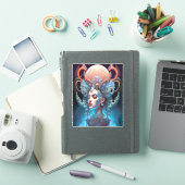 Weird Surreal Alien Woman Art Sticker (iPad Cover)