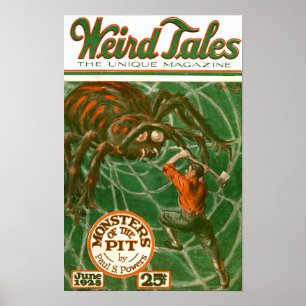 Weird Tales 1925 Omslag - Monsters of the Pit Poster