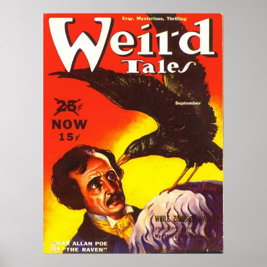 WEIRD TALES Cool  Pulp Magazine Hoesje Art Poster (Voorkant)