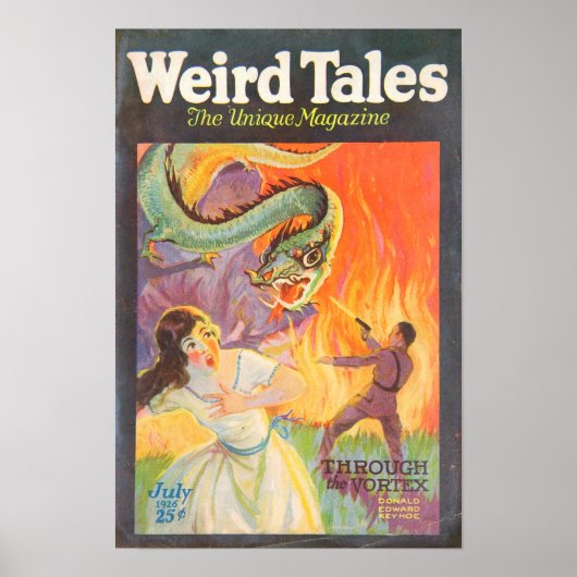Weird Tales Through the Vortex 1926 Omslag Poster (Voorkant)