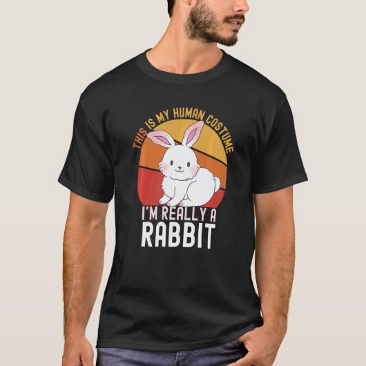 Weird This is My Human Costume I'm Really A Rabbi  T-shirt (Voorkant)