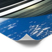 Weird UFO boven Aarde Poster (Hoek)