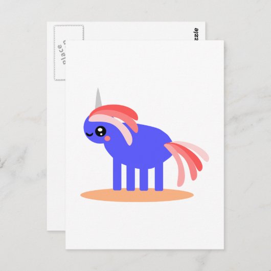Weird Unicorn Briefkaart (Voorkant / Achterkant)