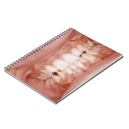 Weird Unusual Gory Teeth Gums Foto Notitieboek (Linkerzijde)