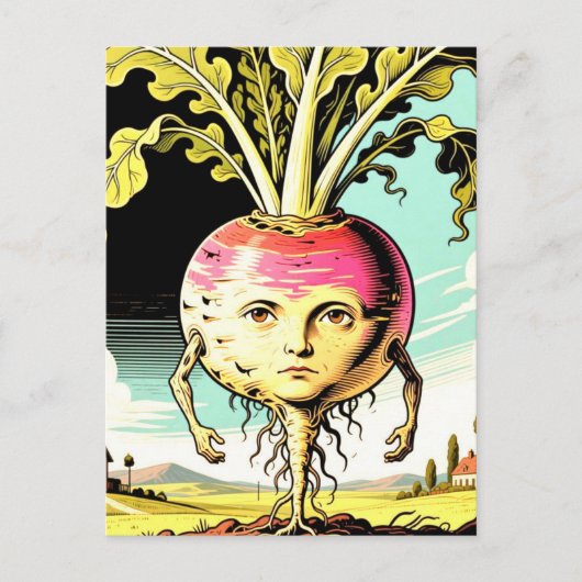 Weird Vegetable Man: Mr. Rutabaga Briefkaart (Voorkant)