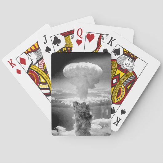 Weird & Wacky Nuclear Blast Mushroom Cloud Pokerkaarten (Achterkant)