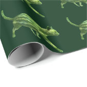 Weird Watermelon Green Cat Hybrid Cadeaupapier (Rol Hoek)