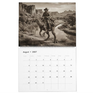 Weird West Alien Cowboy Dinosaur Kalender