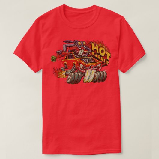 Weird Wheels Hot Rabbit 1980 T-shirt (Design voorkant)