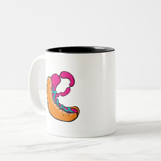 Weird Wiener Tweekleurige Koffiemok (Voorkant links)