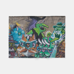 Weird Wild Witch Graffiti Fleece Deken