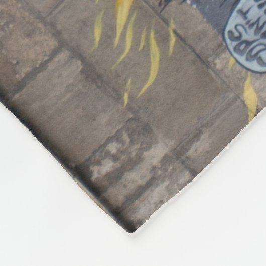 Weird Wild Witch Graffiti Fleece Deken (Hoek)