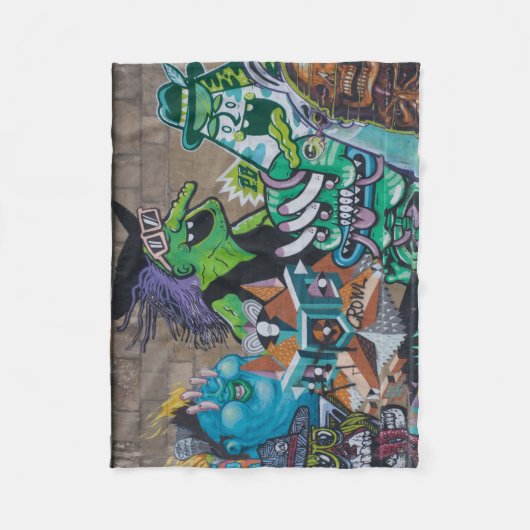 Weird Wild Witch Graffiti Fleece Deken (Voorkant)