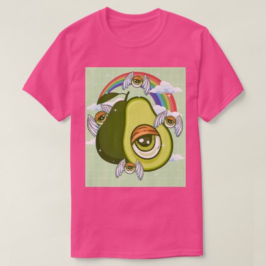 Weirdcore Aesthetisch Kawaii Avocado Eye Winged Ey T-shirt (Design voorkant)
