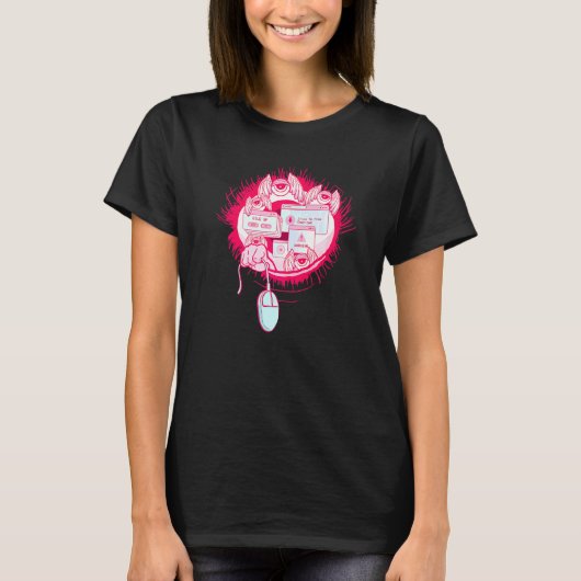 Weirdcore Aesthetische ogen, soft Girl Soft Boy T-shirt (Voorkant)