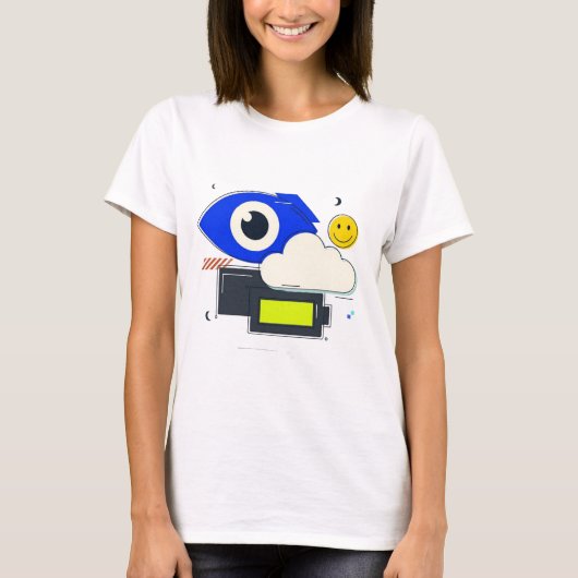 Weirdcore Chaos Icons T-shirt (Voorkant)