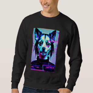 Weirdcore Dog Glitch Trippy Vaporwave Alt Harajuku Trui