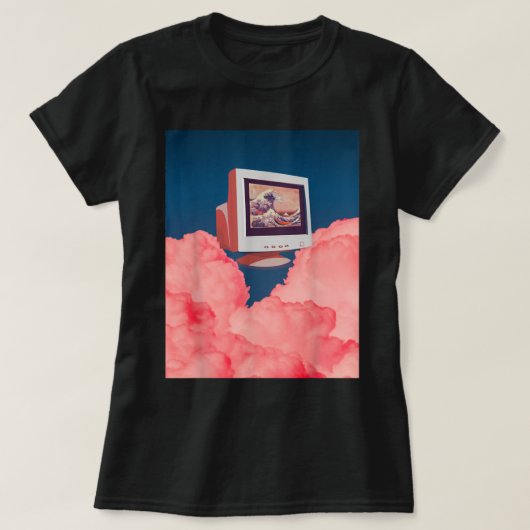 Weirdcore Dreamweaver Aesthetisch Roze Vaporwave O T-shirt (Design voorkant)