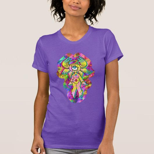 Weirdcore Engel Aartsengel Cherubijnen T-shirt (Voorkant)