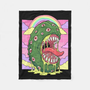 Weirdcore esthetiek kawaii augurk ogen fleece deken