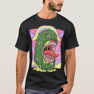 Weirdcore esthetiek kawaii augurk oogballen t-shirt