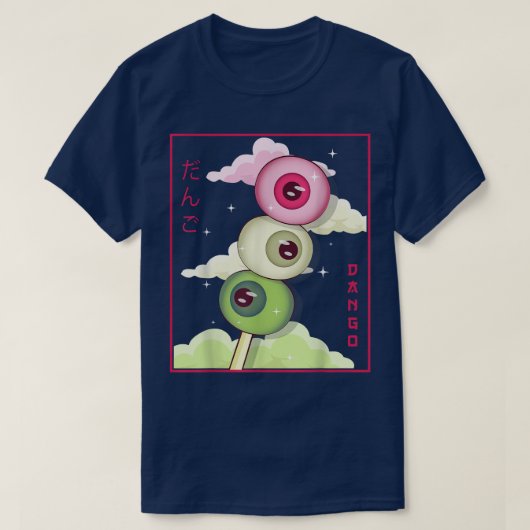 Weirdcore esthetisch Kawaii Japans Dango Mochi Ey T-shirt (Design voorkant)