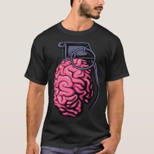 Weirdcore Hersen Granaat Surrealistische Militair T-shirt