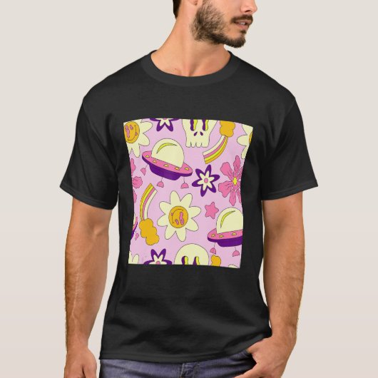 Weirdcore Kidcore Aesthetische Trippy Smile Happy T-shirt (Voorkant)
