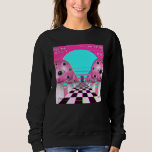 Weirdcore Vaporwave Esthetische Paddestoel Ogen Re Trui