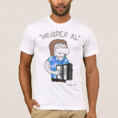 "Weirder Al" in blauw T-shirt (Voorkant)