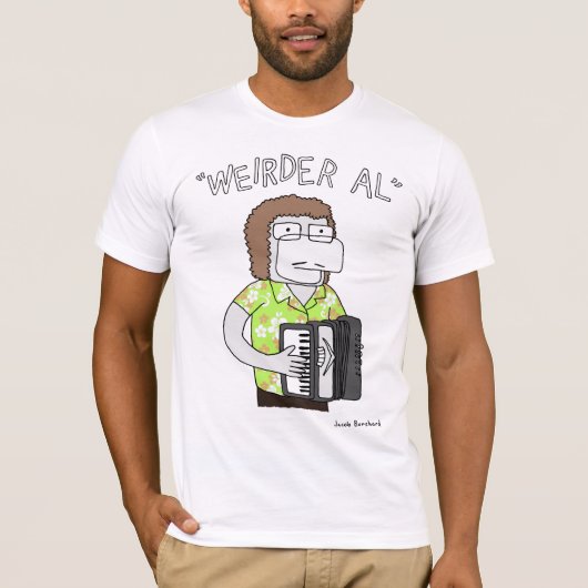 "Weirder Al" in Limoen T-shirt (Voorkant)