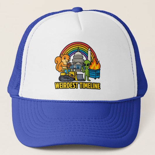 Weirdest Timeline Hat by Phil Elmore Trucker Pet (Voorkant)