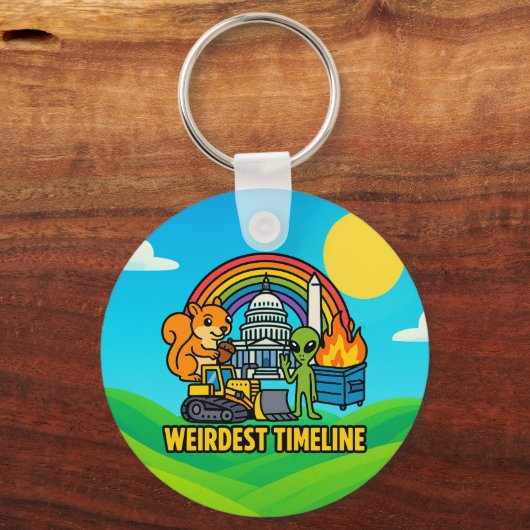 Weirdest Timeline Keychain by Phil Elmore (Achterkant)