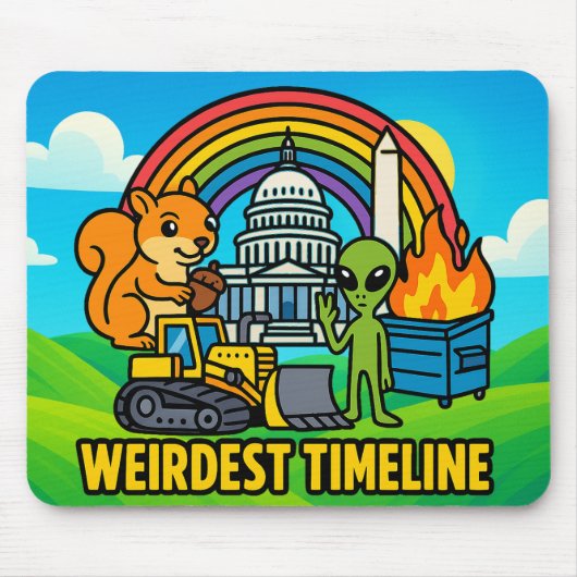 Weirdest Timeline Mousepad by Phil Elmore Muismat (Voorkant)