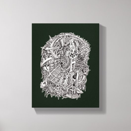 Weirdhead van Brian Benson Canvas Afdruk (Voorkant)