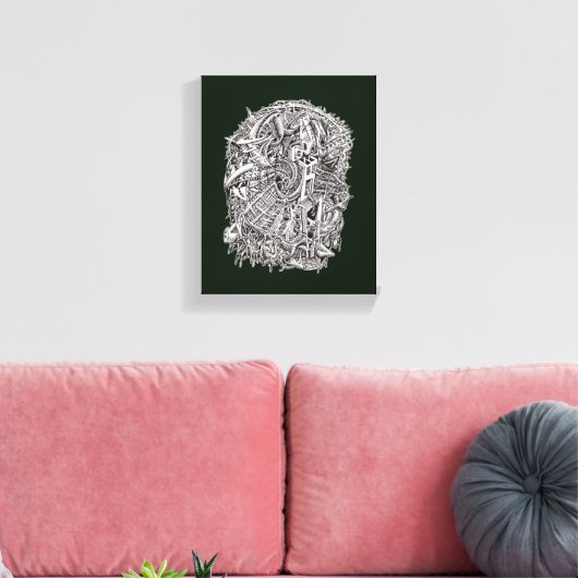 Weirdhead van Brian Benson Canvas Afdruk (Insitu (Woonkamer))