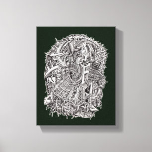Weirdhead van Brian Benson Canvas Afdruk