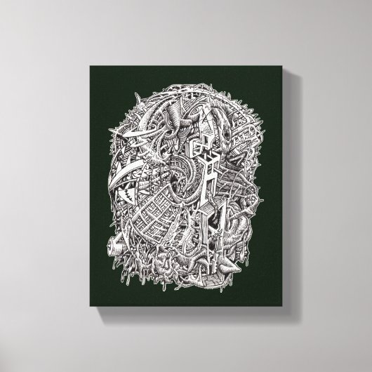Weirdhead van Brian Benson Canvas Afdruk (Voorkant)