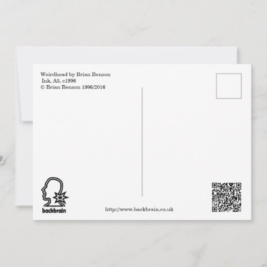 Weirdhead van Brian Benson Flat Kaart (Achterkant)