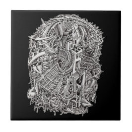 Weirdhead van Brian Benson Tegeltje