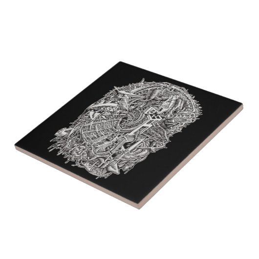 Weirdhead van Brian Benson Tegeltje (Zijkant)